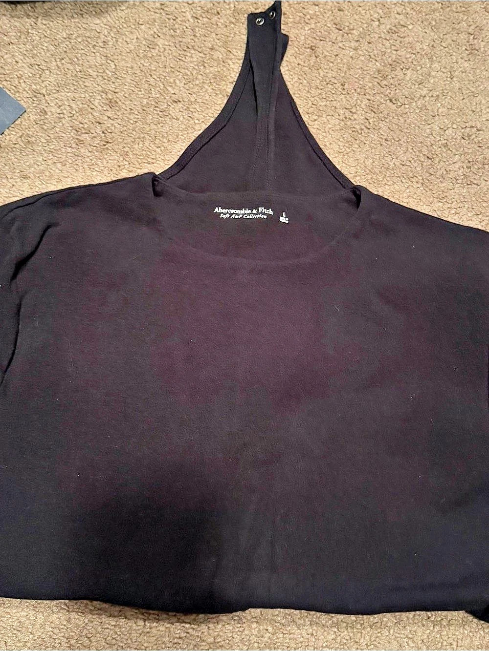 Abercrombie & Fitch Soft A&F Collection Crewneck Bodysuit Black